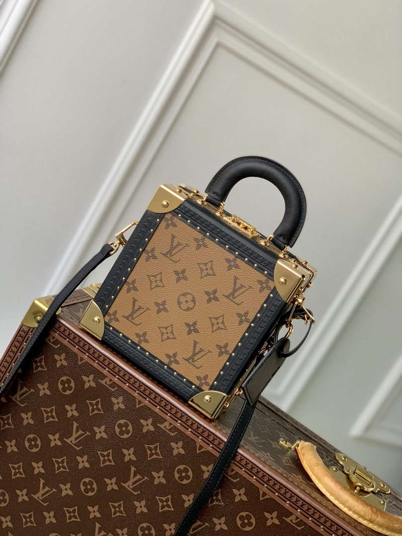 LV M11206 Louis Vuitton Mini Square Trunk Dalmatien Black