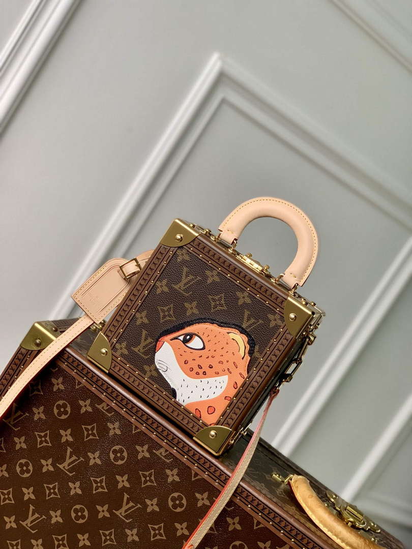 LV M11206 Louis Vuitton Mini Square Trunk Dalmatien Brown