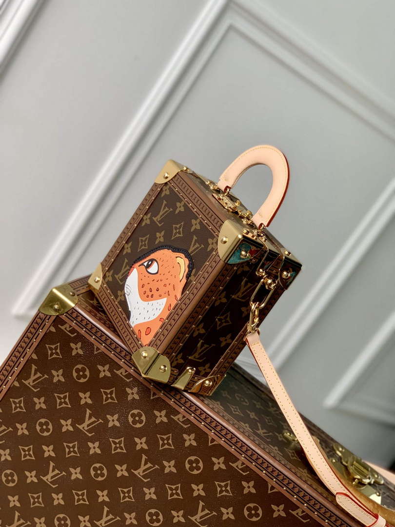 LV M11206 Louis Vuitton Mini Square Trunk Dalmatien Brown