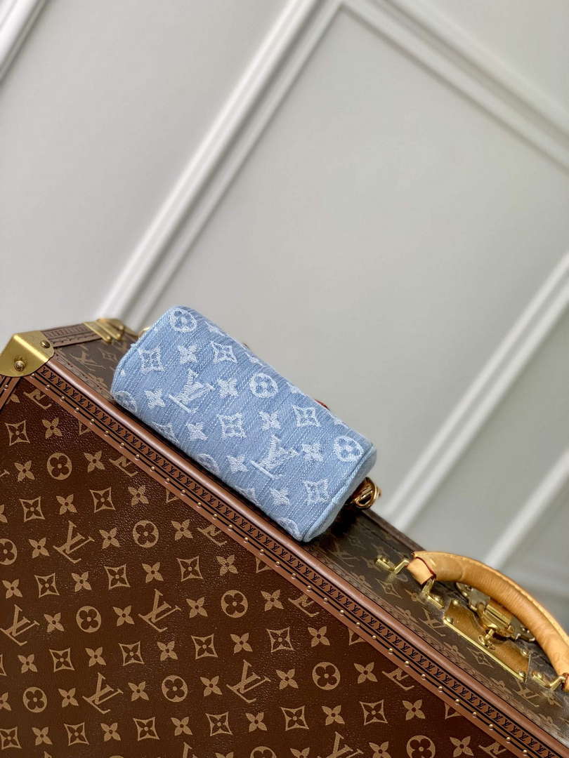LV M11212 Louis Vuitton Nano Speedy Bag Sky Blue Monogram denim - Default Title - View 4