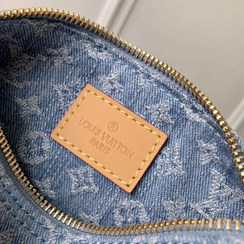 LV M11212 Louis Vuitton Nano Speedy Bag Sky Blue Monogram denim