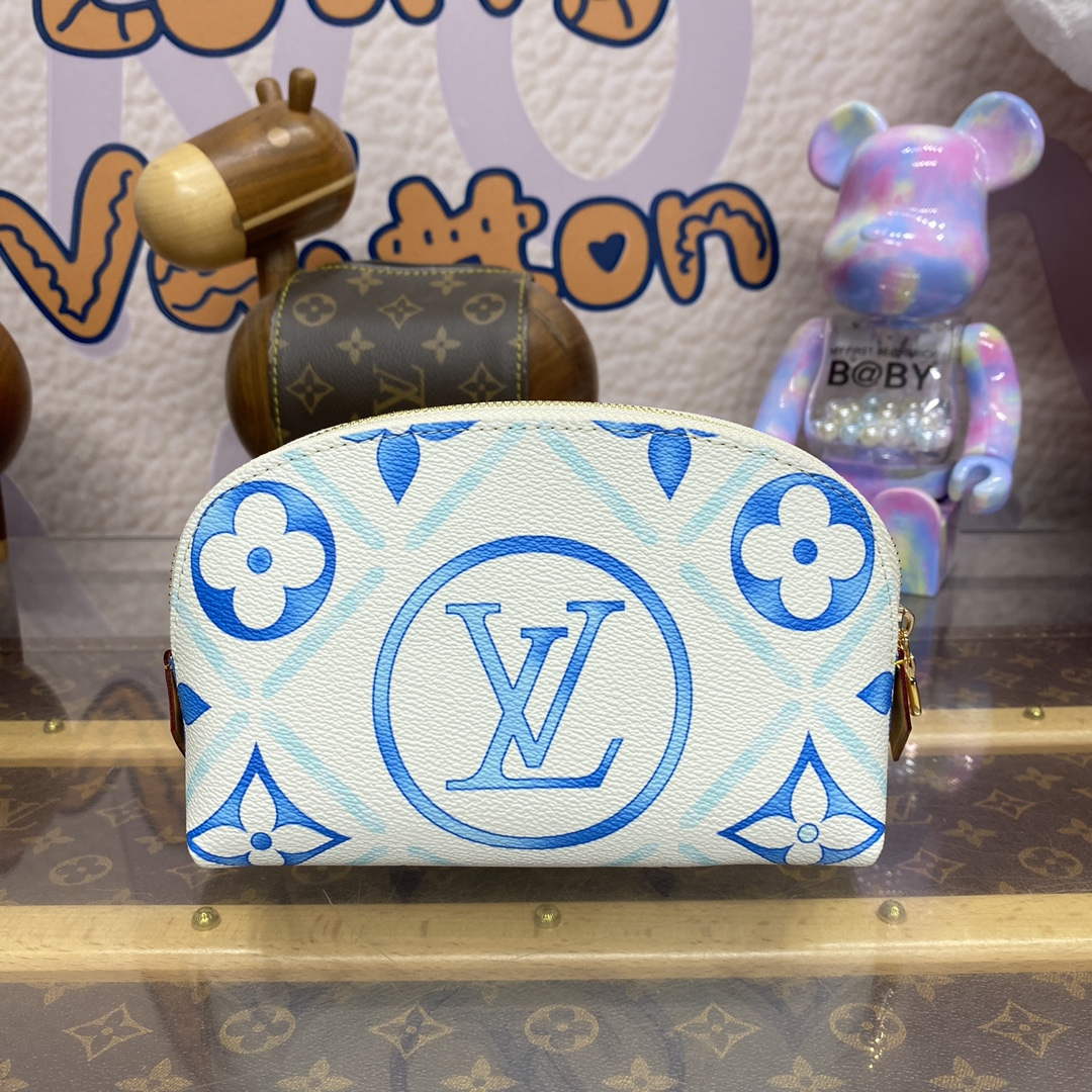 LV M11239 Louis Vuitton Pochette Cosm¨¦tique PM Bag Blue
