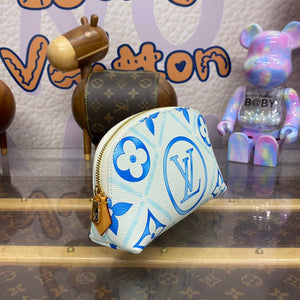 LV M11239 Louis Vuitton Pochette Cosm¨¦tique PM Bag Blue - Default Title - View 3