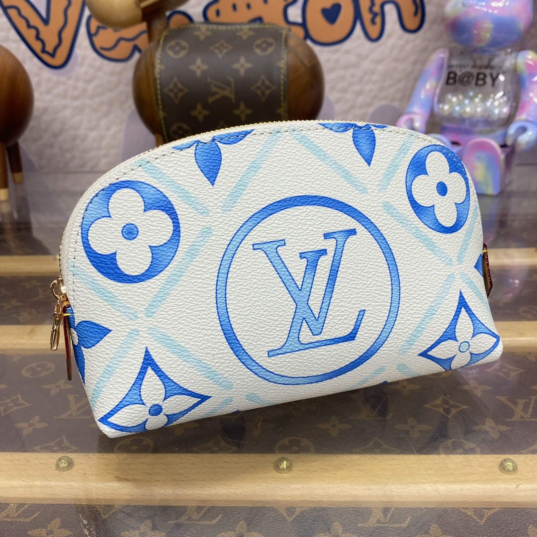 LV M11239 Louis Vuitton Pochette Cosm¨¦tique PM Bag Blue