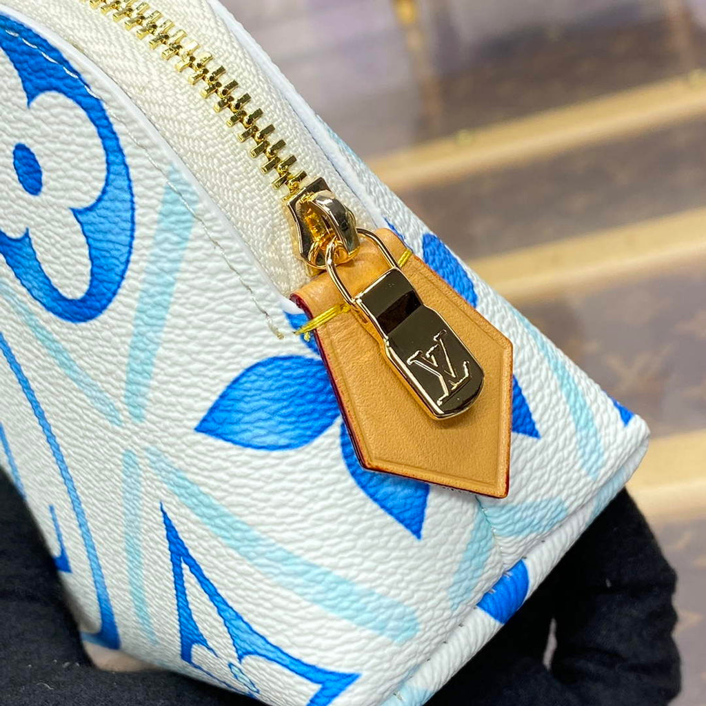LV M11239 Louis Vuitton Pochette Cosm¨¦tique PM Bag Blue