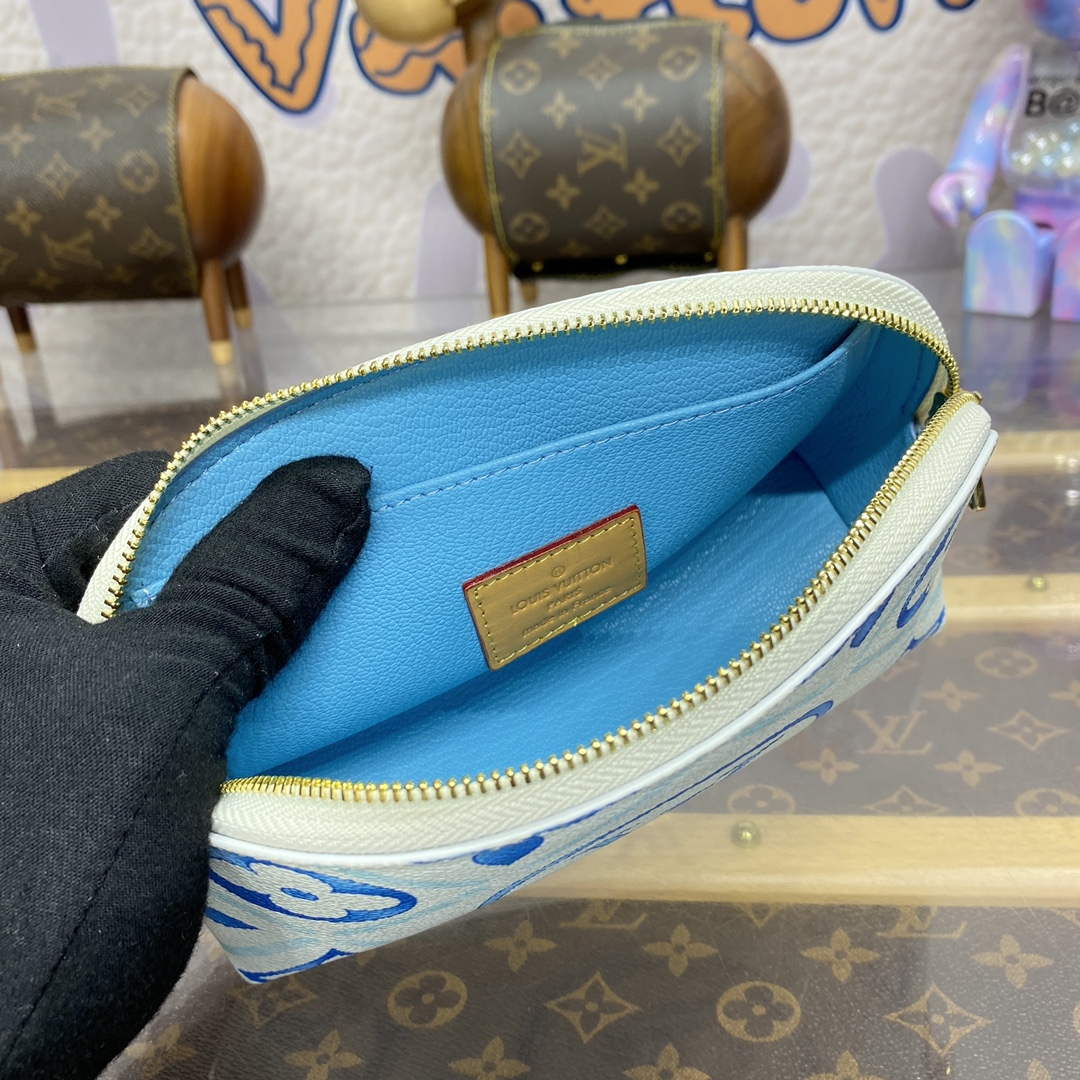 LV M11239 Louis Vuitton Pochette Cosm¨¦tique PM Bag Blue - Default Title - View 9