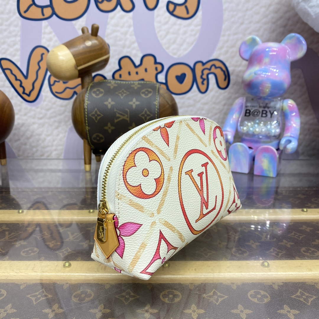 LV M11239 Louis Vuitton Pochette Cosm¨¦tique PM Bag Coral - Default Title - View 3