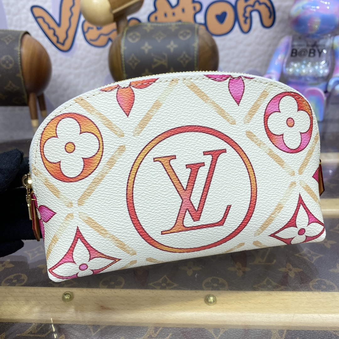 LV M11239 Louis Vuitton Pochette Cosm¨¦tique PM Bag Coral