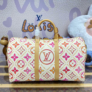 LV M11251 Louis Vuitton Keepall Bandouliere 45 Bag Coral - Default Title - View 2