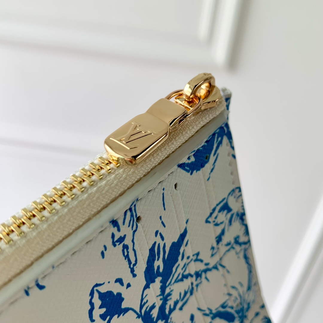 LV M11263 Louis Vuitton Neverfull MM Tote Bag Lagoon Blue - Default Title - View 6