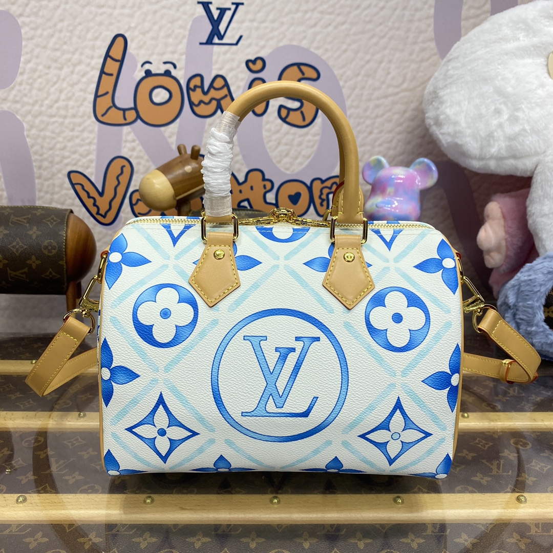 LV M11264 Louis Vuitton Speedy Bandouliere 25 Bag Lagoon Blue - Default Title - View 2
