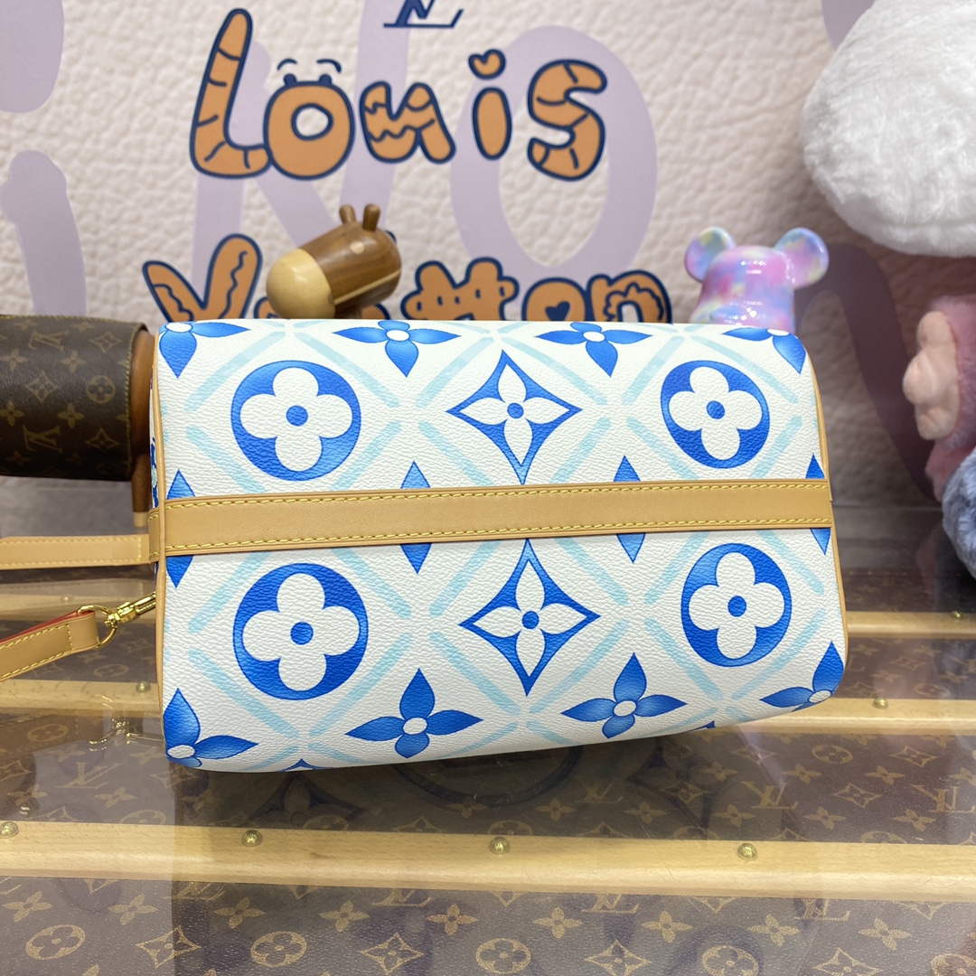 LV M11264 Louis Vuitton Speedy Bandouliere 25 Bag Lagoon Blue - Default Title - View 4