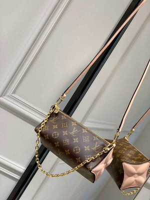 LV M11303 Louis Vuitton Bloom Pouch Bag Rose Jasmin Pink - Default Title - View 1