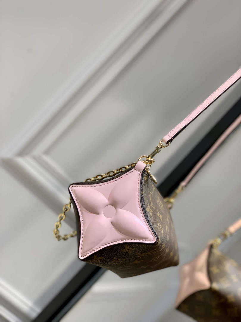 LV M11303 Louis Vuitton Bloom Pouch Bag Rose Jasmin Pink