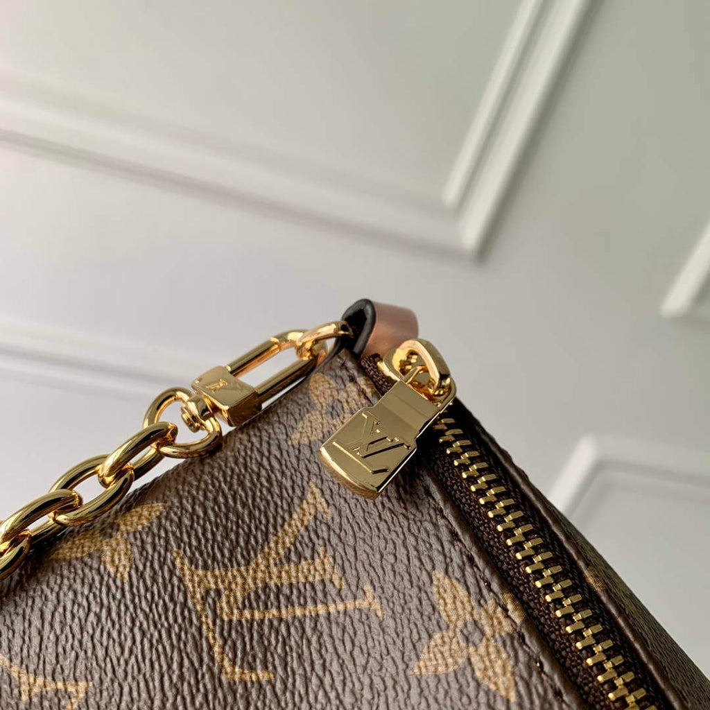 LV M11303 Louis Vuitton Bloom Pouch Bag Rose Jasmin Pink