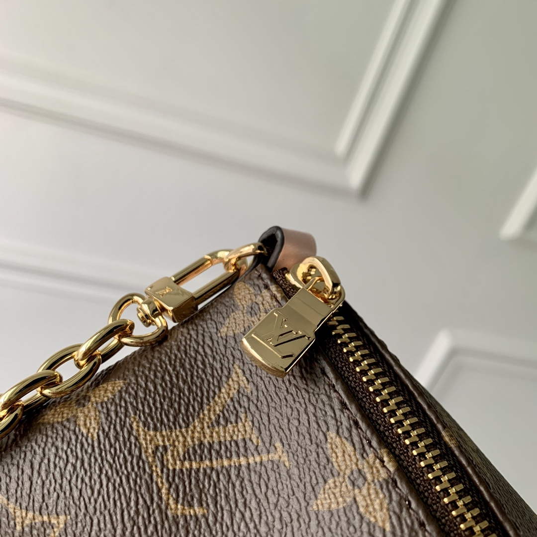 LV M11303 Louis Vuitton Bloom Pouch Bag Rose Jasmin Pink