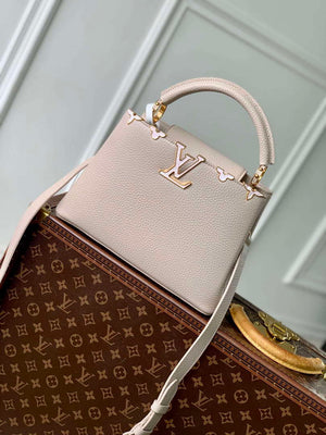 LV M11341 Louis Vuitton Capucines BB Bag Galet Gray - Default Title - View 1