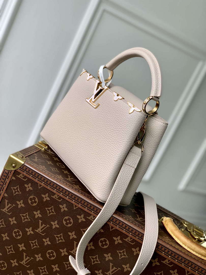 LV M11341 Louis Vuitton Capucines BB Bag Galet Gray