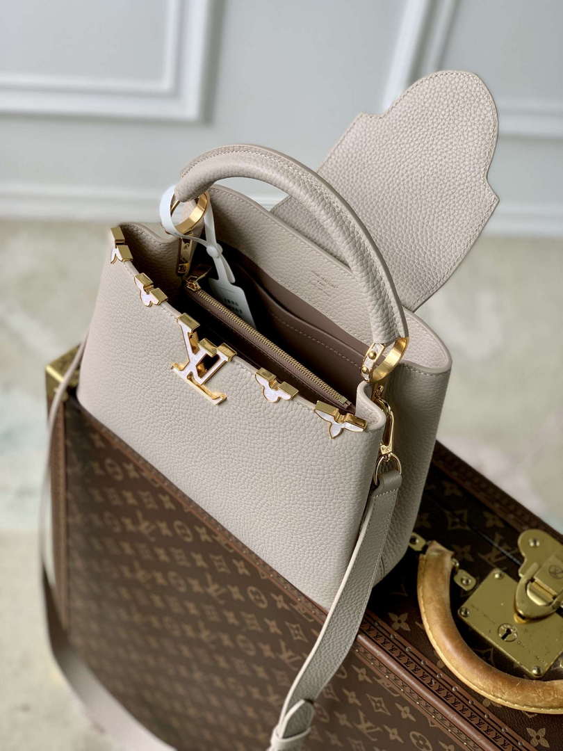 LV M11341 Louis Vuitton Capucines BB Bag Galet Gray - Default Title - View 9
