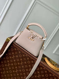 LV M11341 Louis Vuitton Capucines Mini Bag Galet Gray