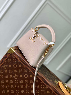 LV M11341 Louis Vuitton Capucines Mini Bag Galet Gray - Default Title - View 2