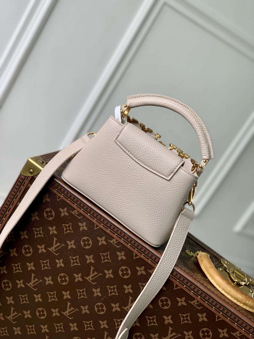 LV M11341 Louis Vuitton Capucines Mini Bag Galet Gray - Default Title - View 3
