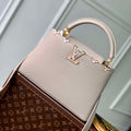 LV M11341 Louis Vuitton Capucines MM Handbag Galet Gray - Default Title - View 1