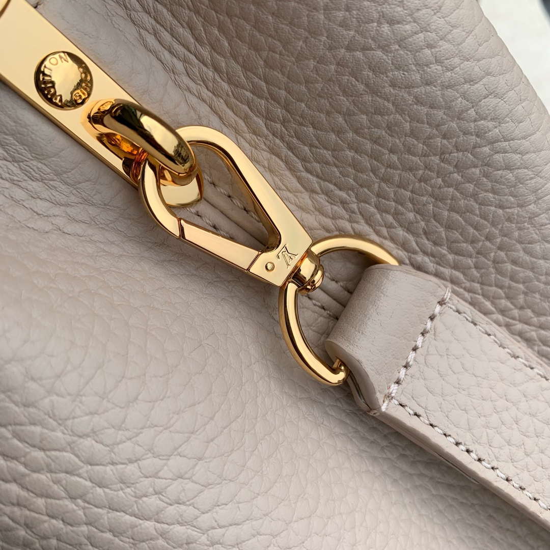 LV M11341 Louis Vuitton Capucines MM Handbag Galet Gray