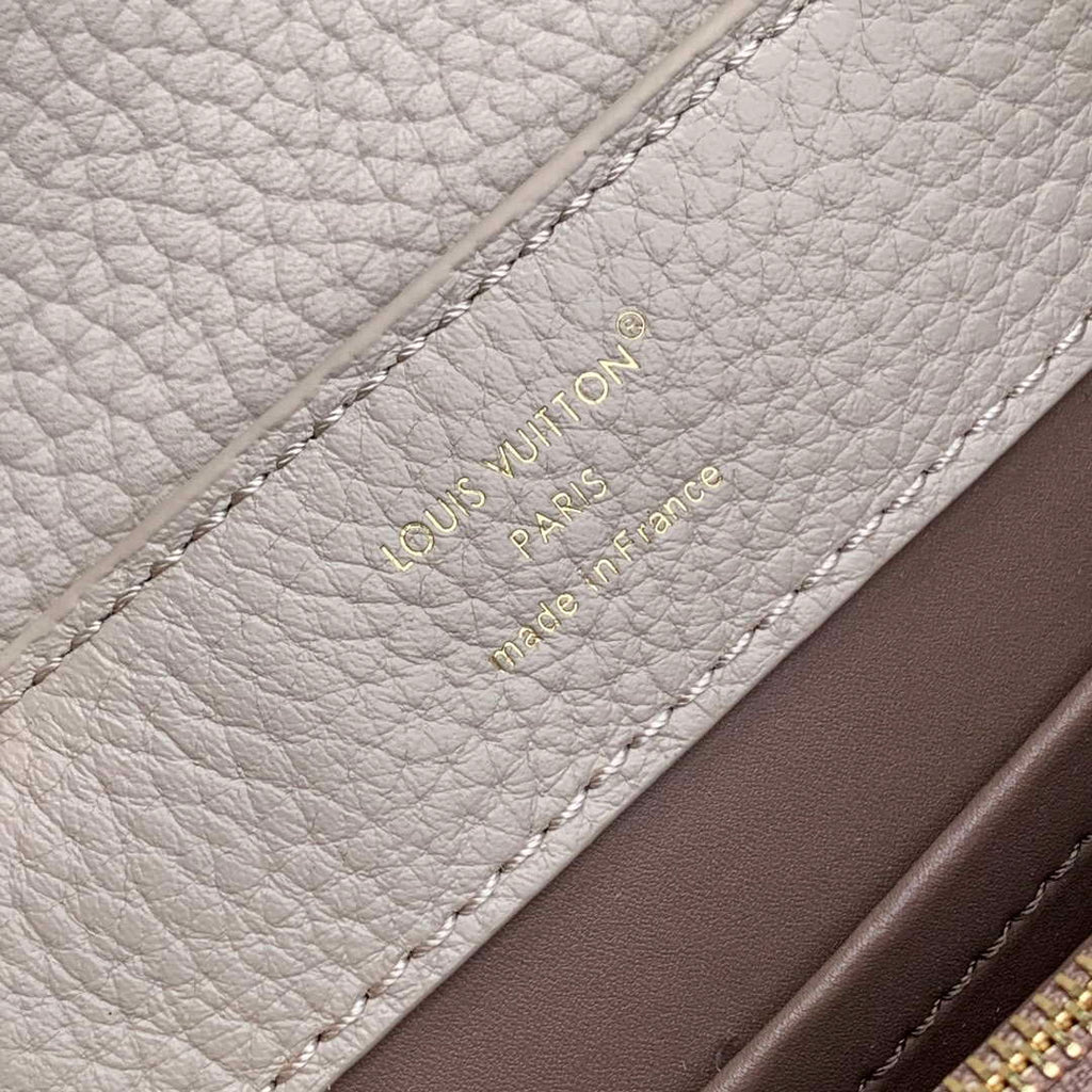 LV M11341 Louis Vuitton Capucines MM Handbag Galet Gray