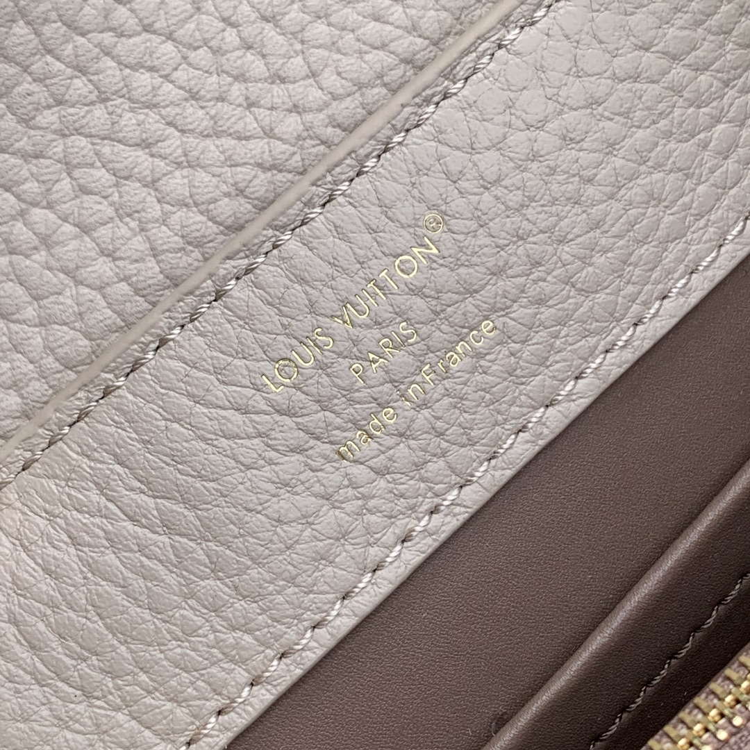 LV M11341 Louis Vuitton Capucines MM Handbag Galet Gray - Default Title - View 8