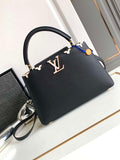 LV M11349 Louis Vuitton Capucines MM Handbag Black