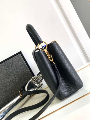 LV M11349 Louis Vuitton Capucines MM Handbag Black - Default Title - View 2