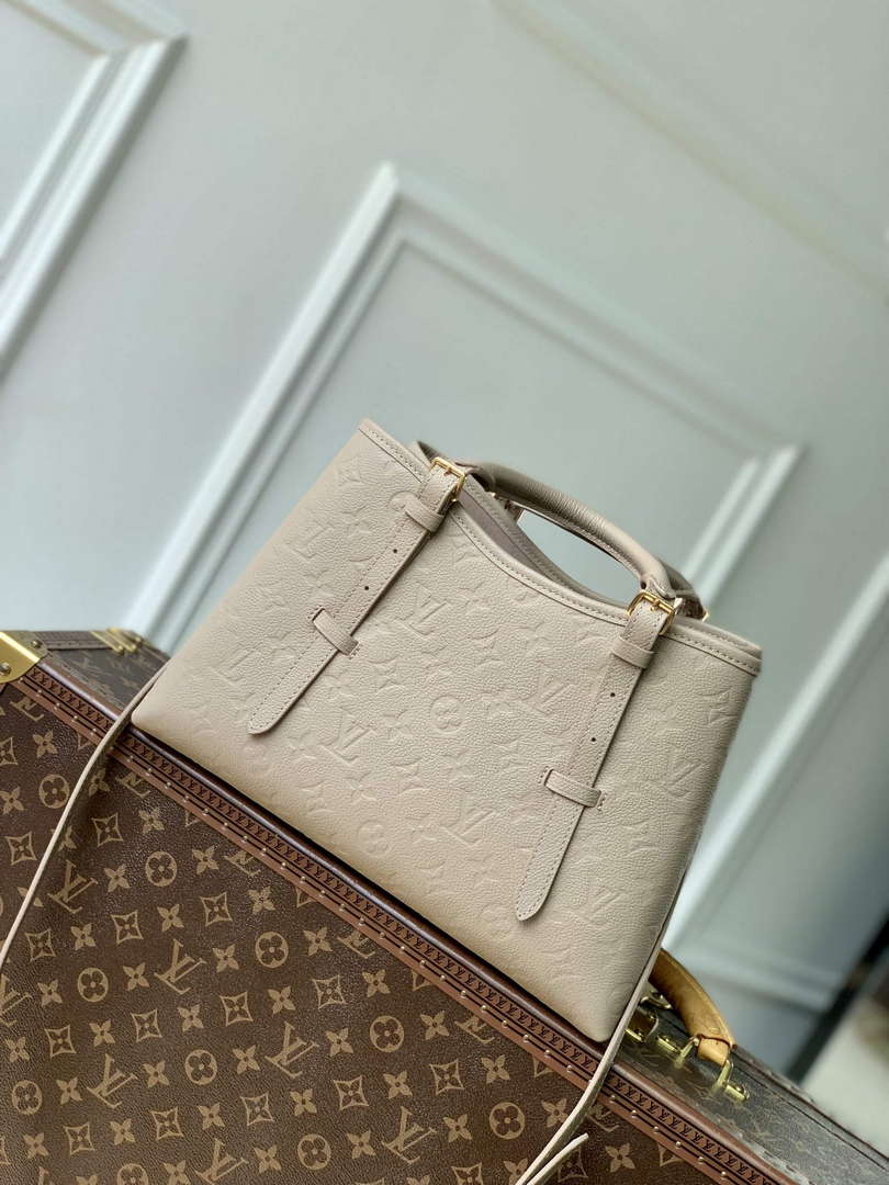LV M11463 Louis Vuitton Babylone Tote MM Bag Tourterelle Grey - Default Title - View 1
