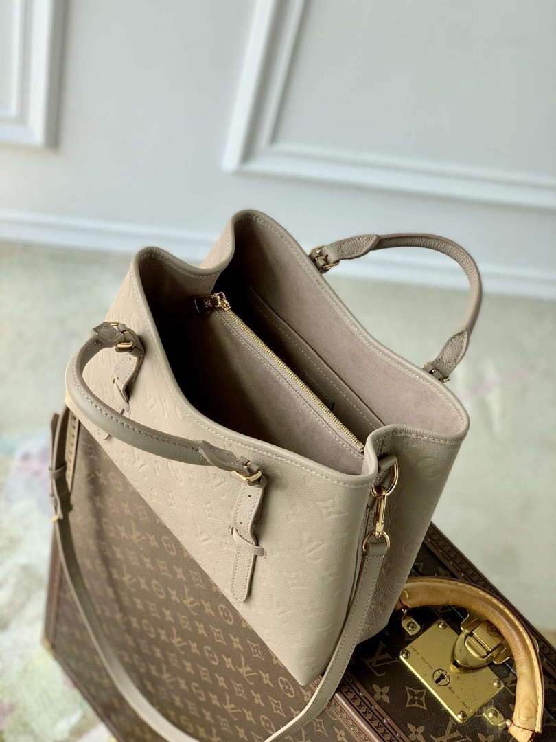 LV M11463 Louis Vuitton Babylone Tote MM Bag Tourterelle Grey - Default Title - View 9