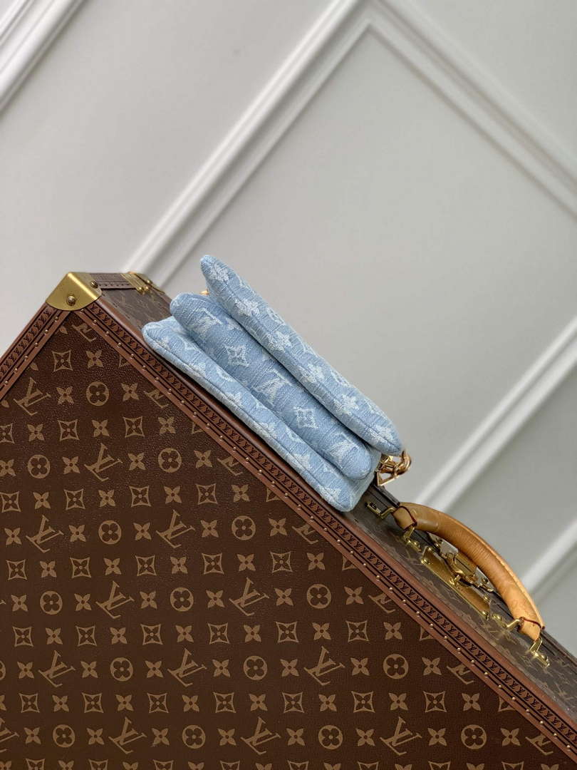 LV M11401 Louis Vuitton Coussin BB Handbag Sky Blue Denim - Default Title - View 4