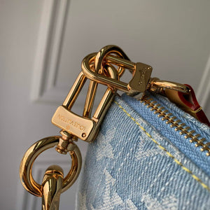 LV M11401 Louis Vuitton Coussin BB Handbag Sky Blue Denim - Default Title - View 6