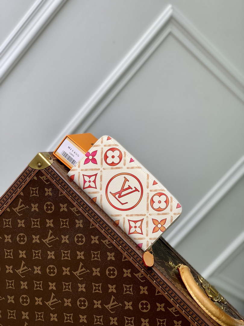 LV M11455 Louis Vuitton LV By The Pool Zippy Wallet Coral - Default Title - View 1