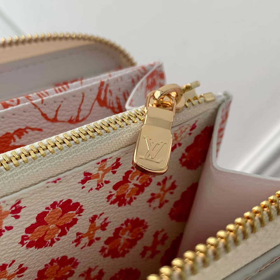 LV M11455 Louis Vuitton LV By The Pool Zippy Wallet Coral