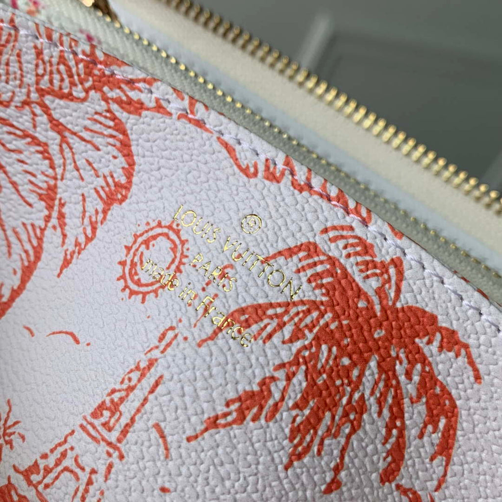 LV M11455 Louis Vuitton LV By The Pool Zippy Wallet Coral
