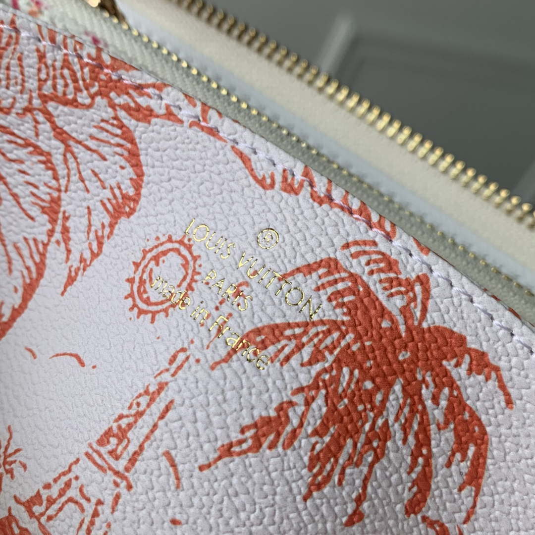 LV M11455 Louis Vuitton LV By The Pool Zippy Wallet Coral