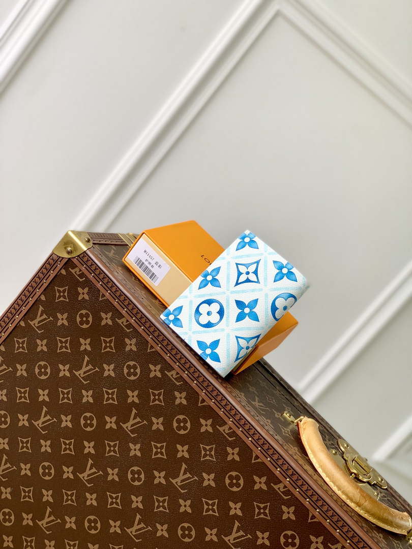 LV M11457 Louis Vuitton LV By The Pool Zippy Passport Cover Other Monogram Canvas Blue