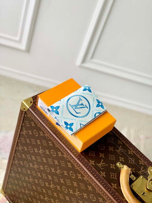 LV M11457 Louis Vuitton LV By The Pool Zippy Passport Cover Other Monogram Canvas Blue - Default Title - View 3