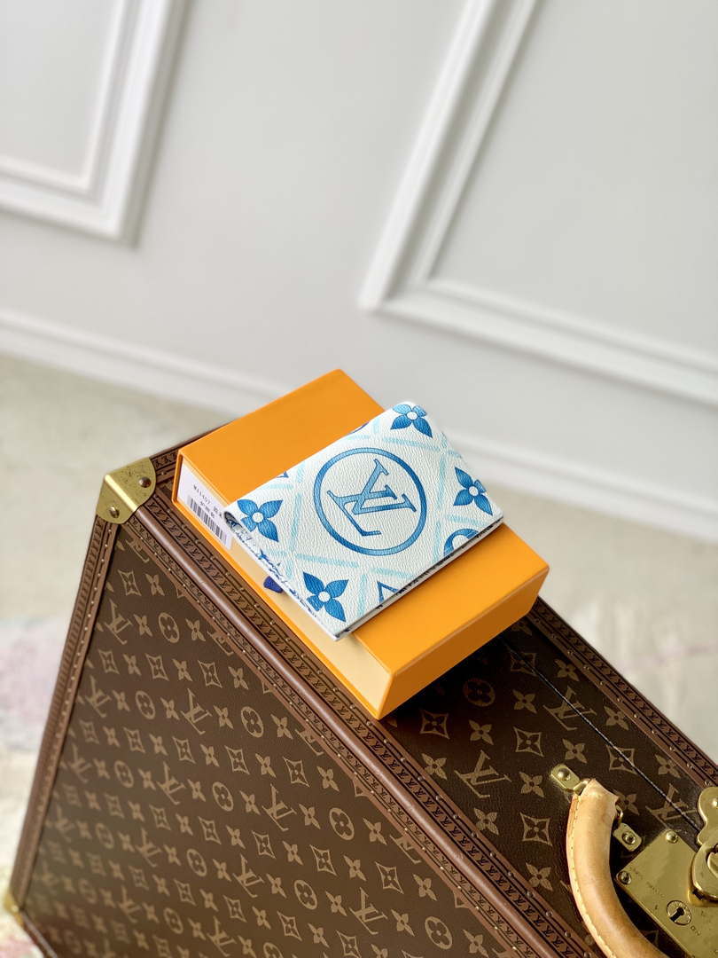 LV M11457 Louis Vuitton LV By The Pool Zippy Passport Cover Other Monogram Canvas Blue