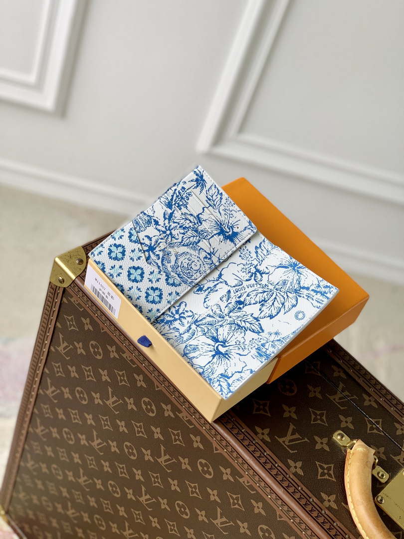 LV M11457 Louis Vuitton LV By The Pool Zippy Passport Cover Other Monogram Canvas Blue