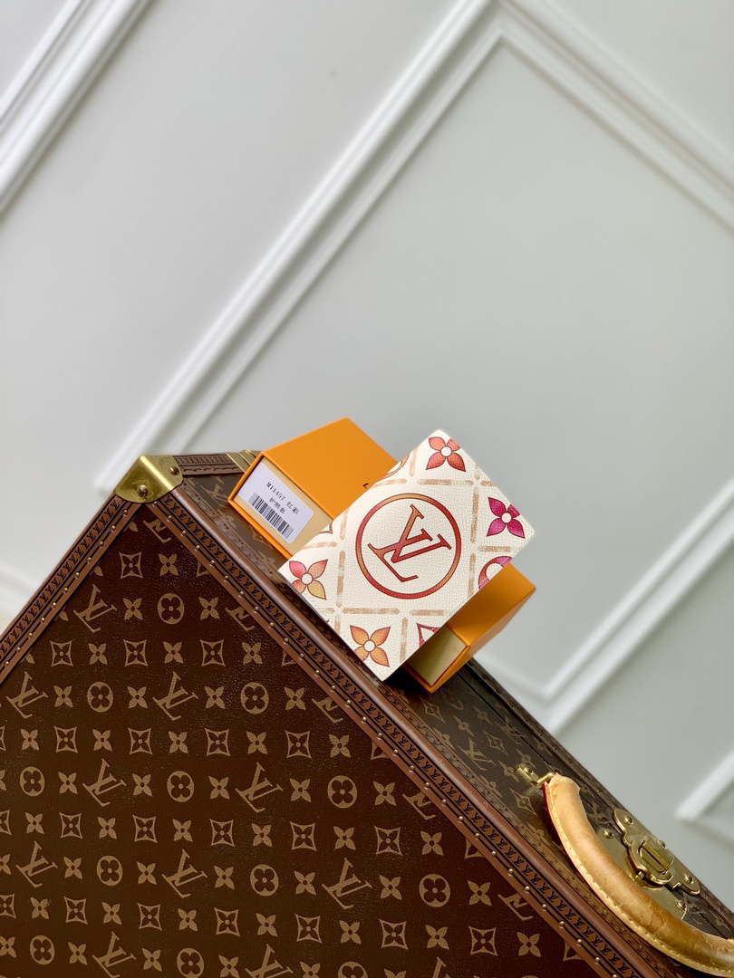 LV M11457 Louis Vuitton LV By The Pool Zippy Passport Cover Other Monogram Canvas Coral - Default Title - View 1