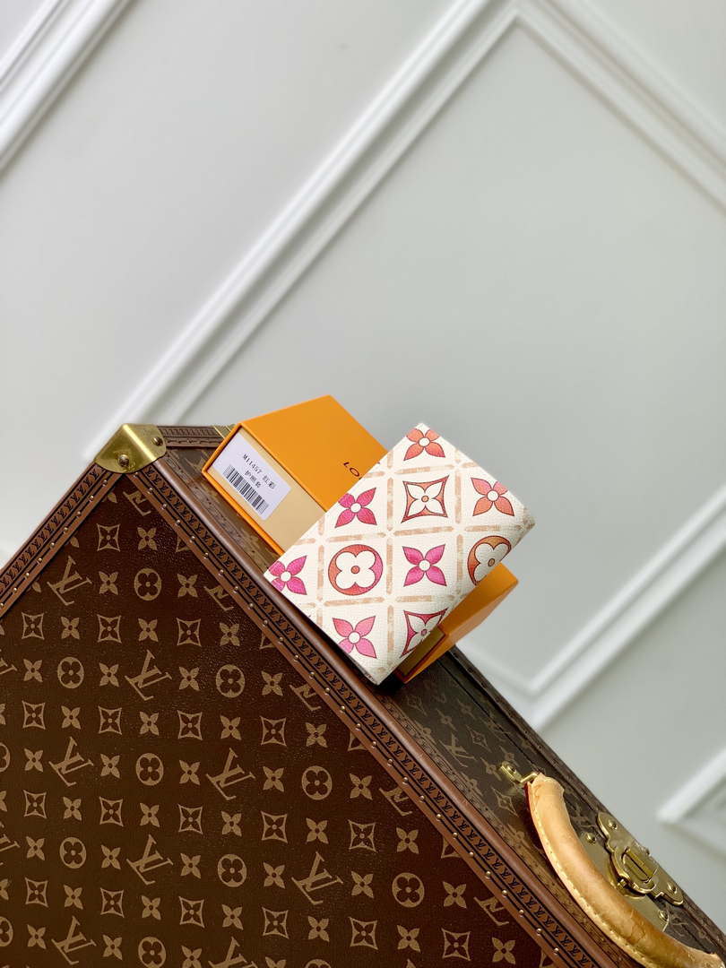 LV M11457 Louis Vuitton LV By The Pool Zippy Passport Cover Other Monogram Canvas Coral
