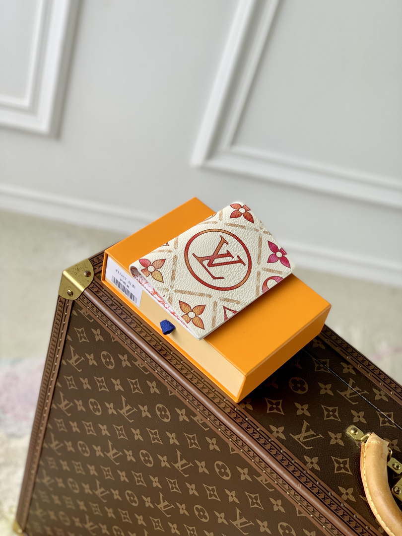 LV M11457 Louis Vuitton LV By The Pool Zippy Passport Cover Other Monogram Canvas Coral
