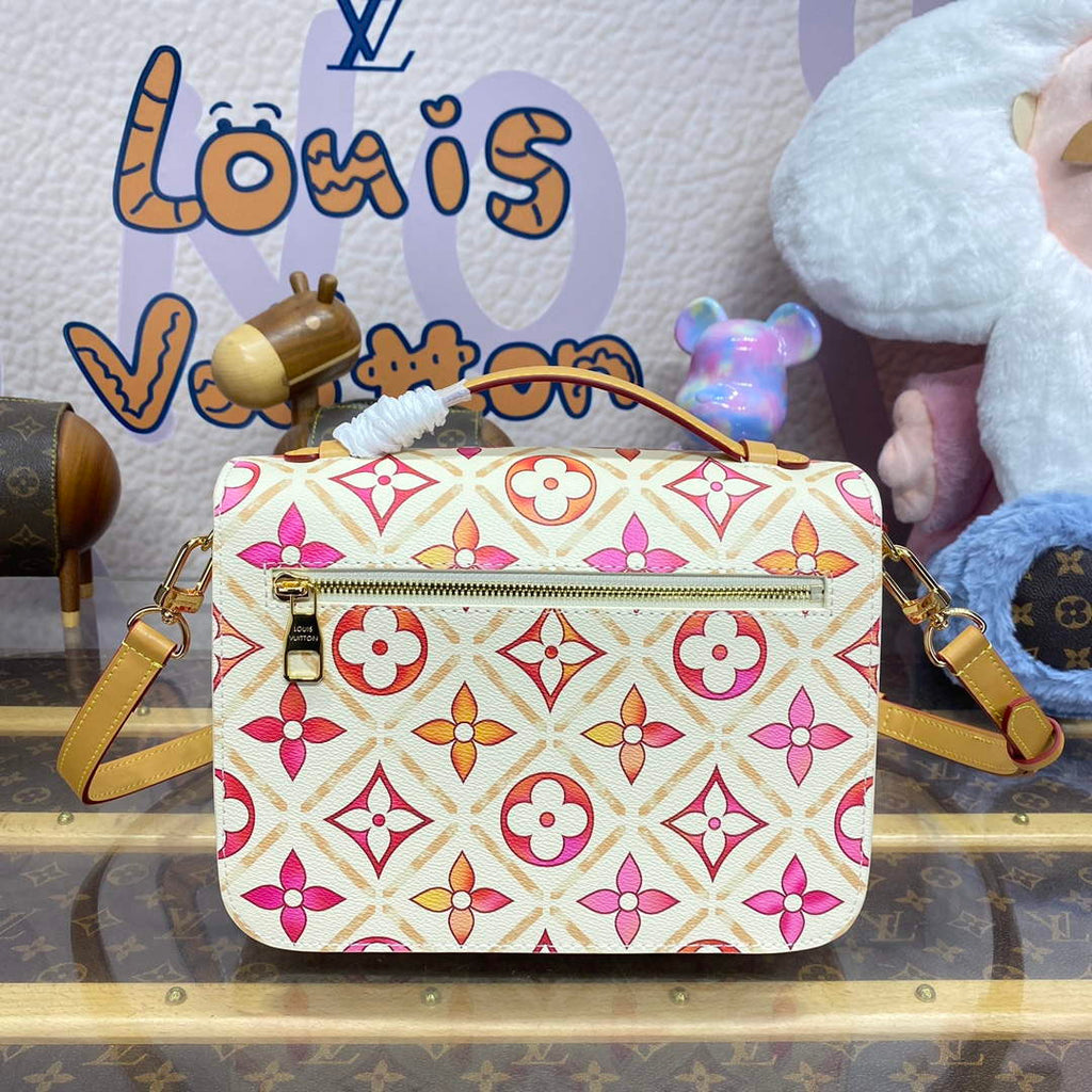 LV M11461 Louis Vuitton Pochette M¨¦tis Handbag Coral