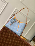 LV M11462 Louis Vuitton CarryAll PM Bag Sky Blue Denim
