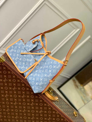 LV M11462 Louis Vuitton CarryAll PM Bag Sky Blue Denim - Default Title - View 2